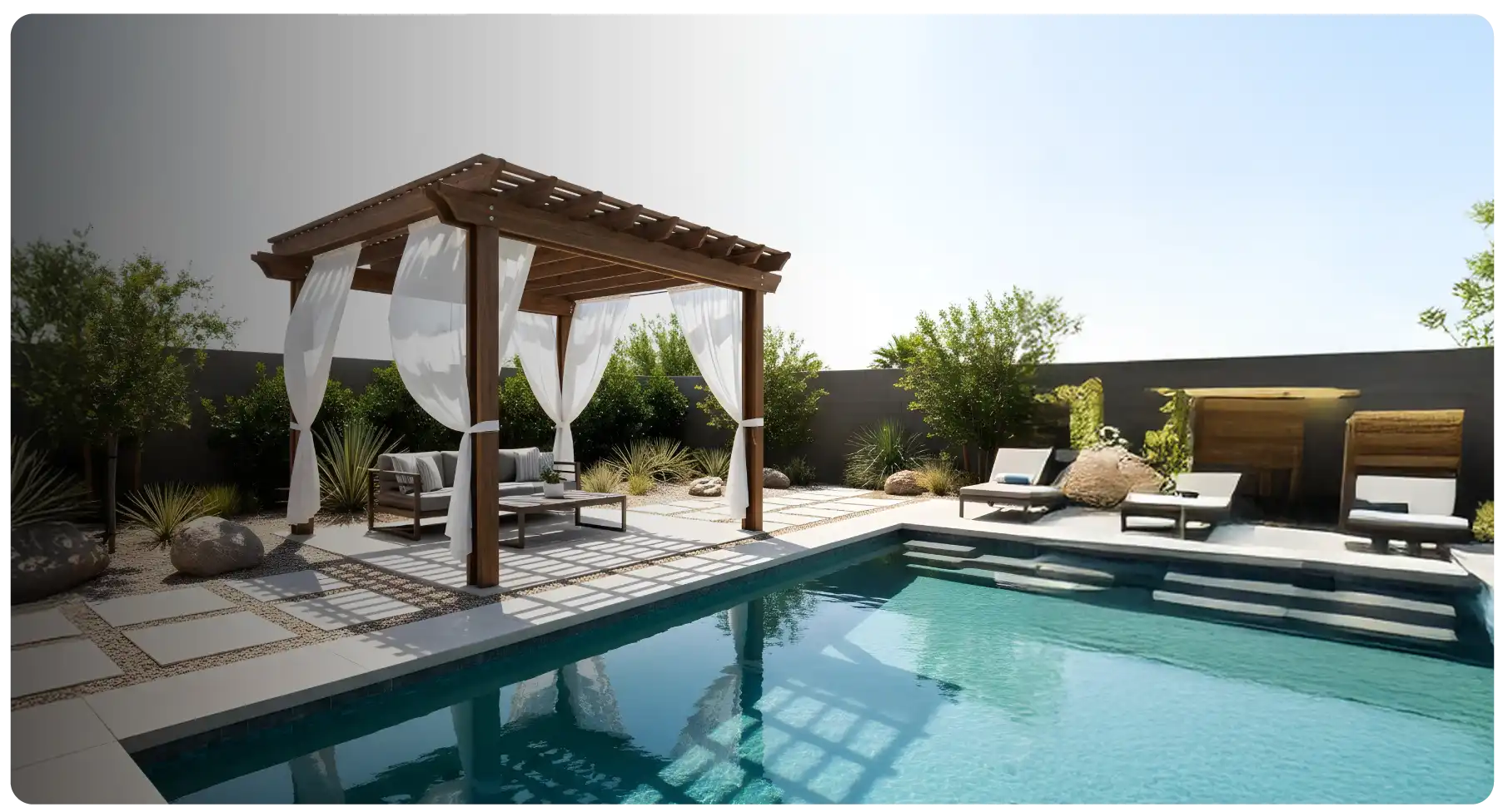 Premium freestanding pergola